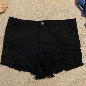 Refuge black denim shorts size 14